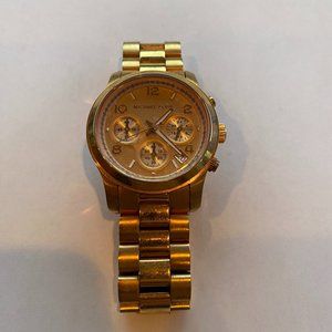 Michael Kors Watch Women's Rose Gold Plated Stainless Steel Bracelet MK5128